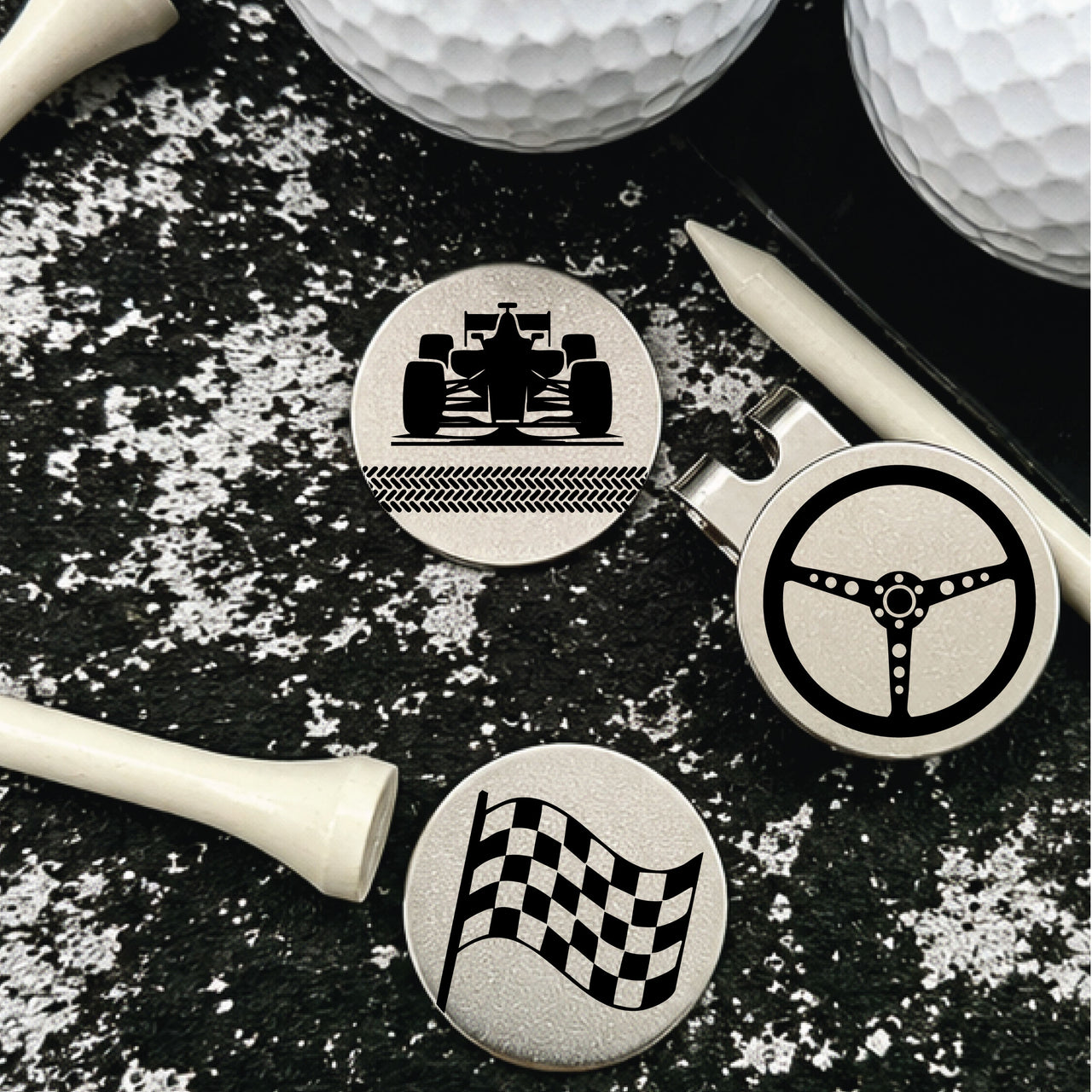 Racing Golf Ball Marker Set of 3