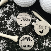 Thumbnail for “I Move You More” Golf Ball Marker Set of 3