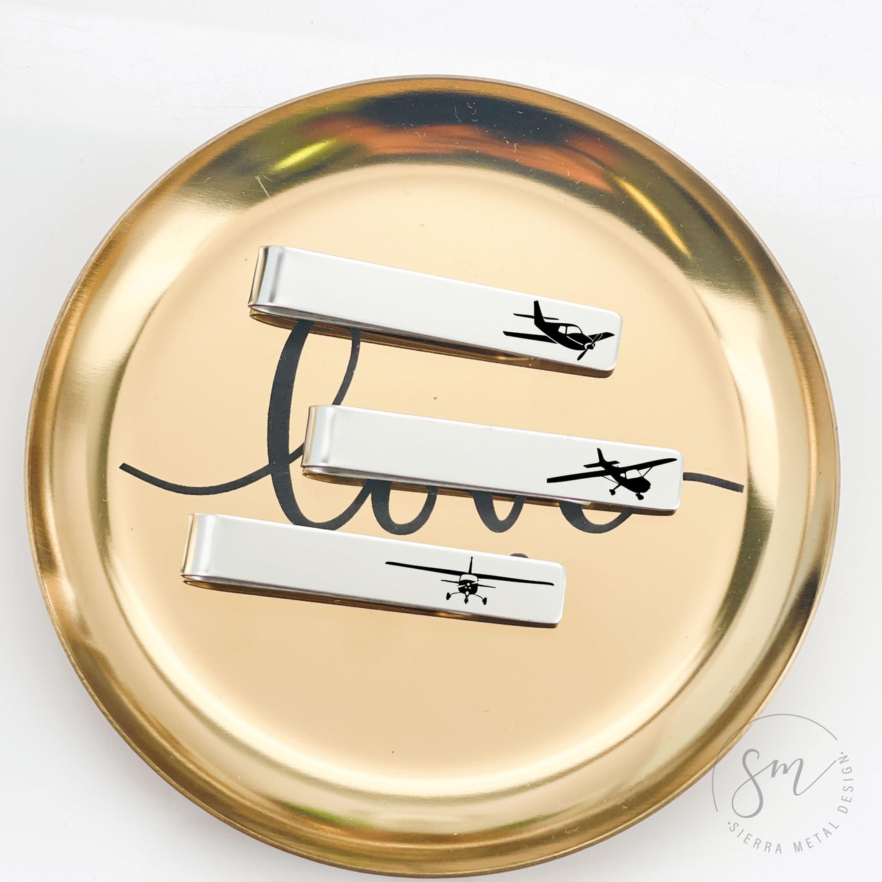 Aviation Tie Clip Set of 3