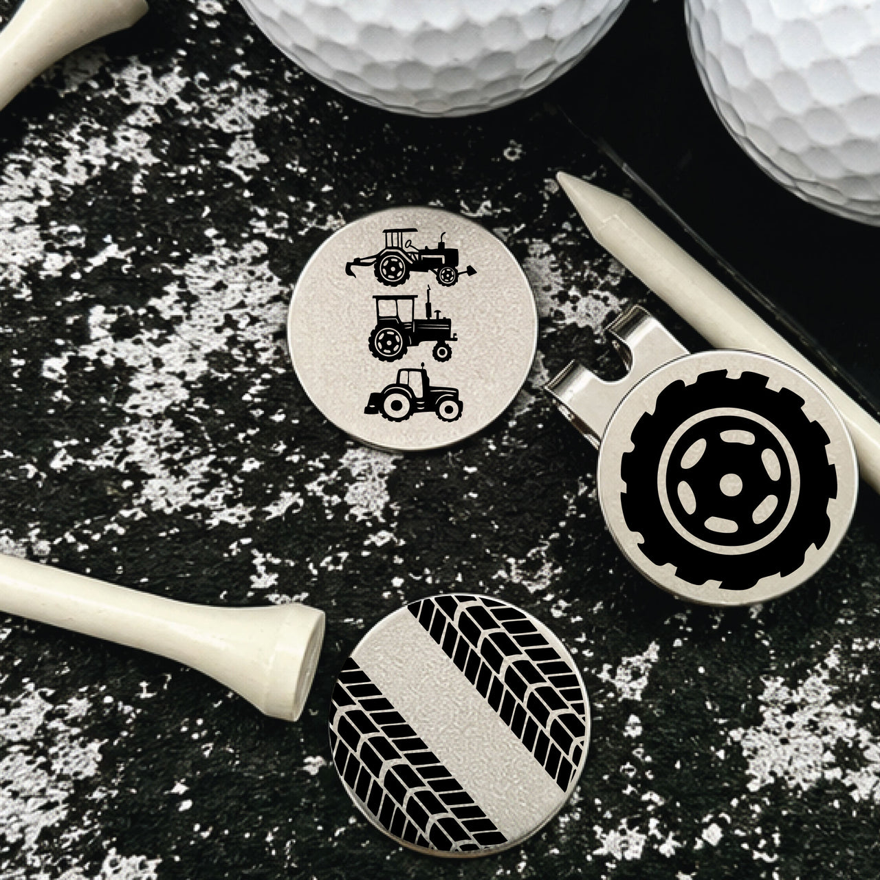 Tractor Golf Ball Marker Set of 3