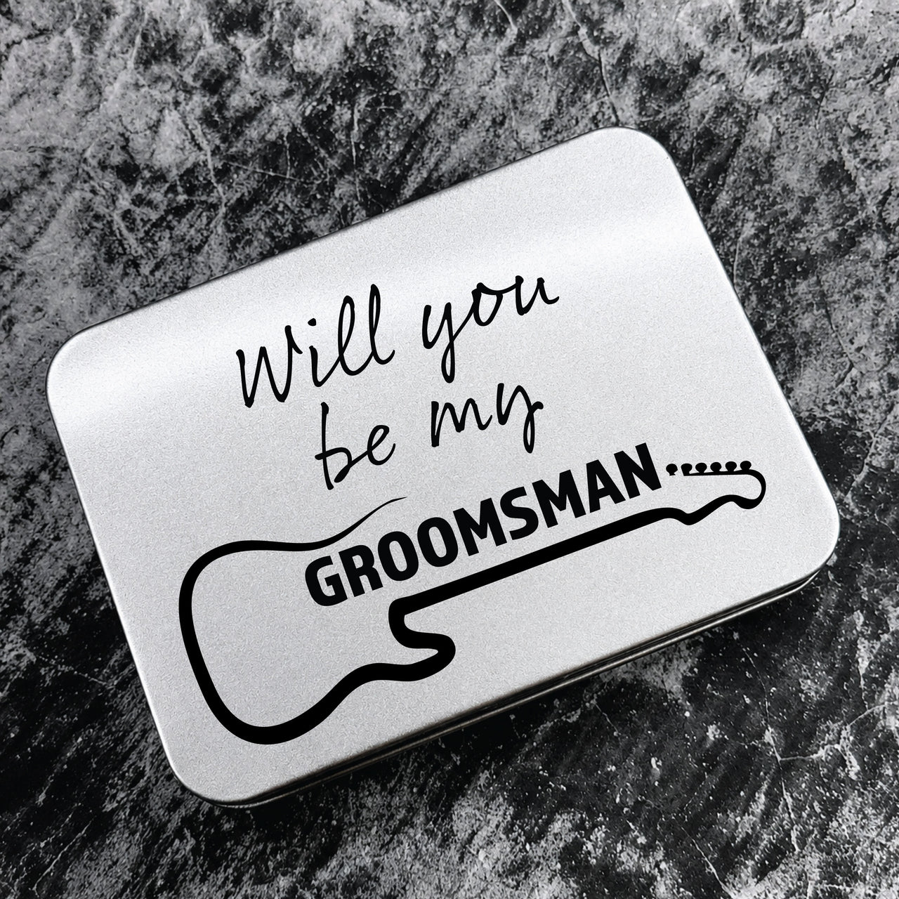 The Groomsman Guitar Pick + Tin