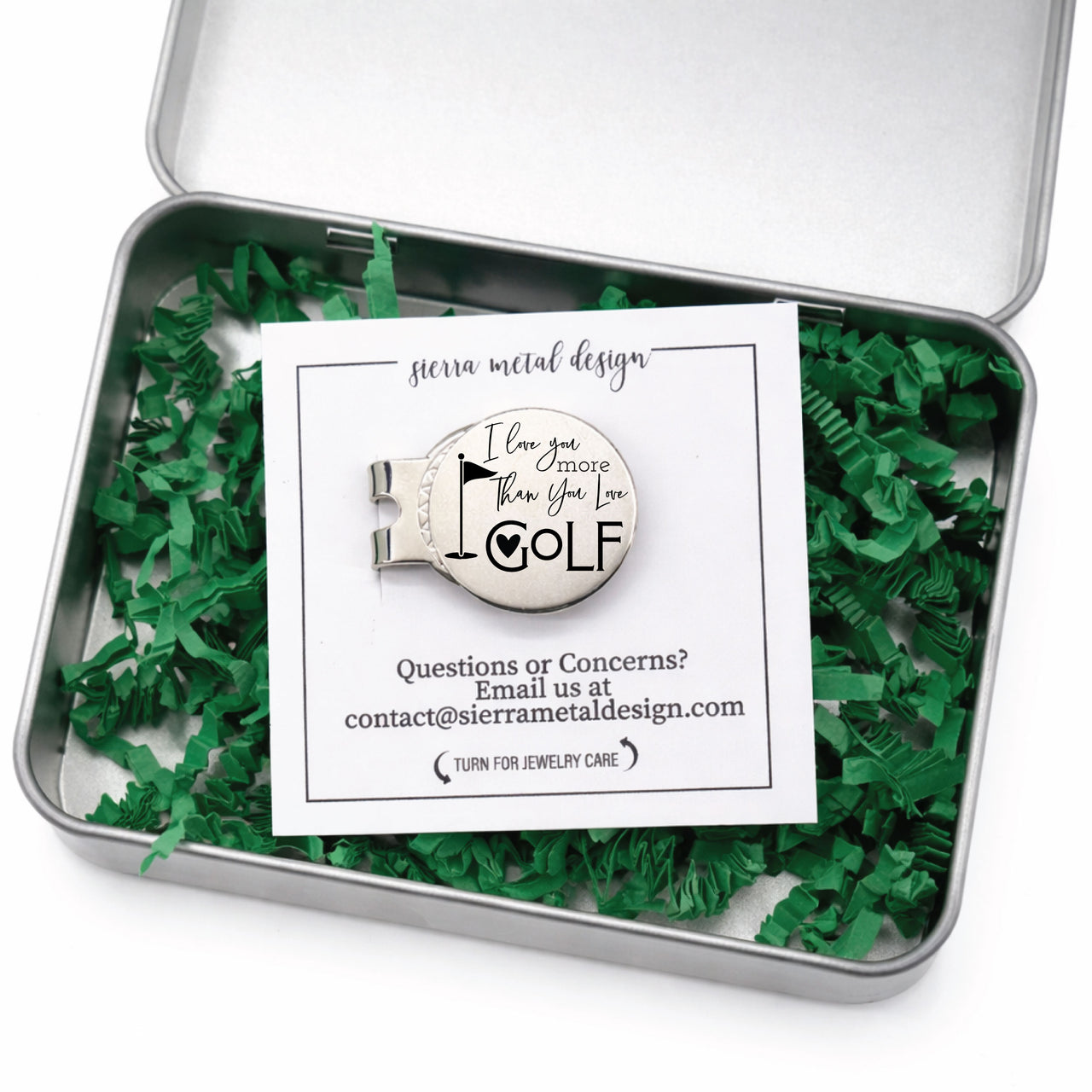 Hole in One Golf Ball Marker + Tin