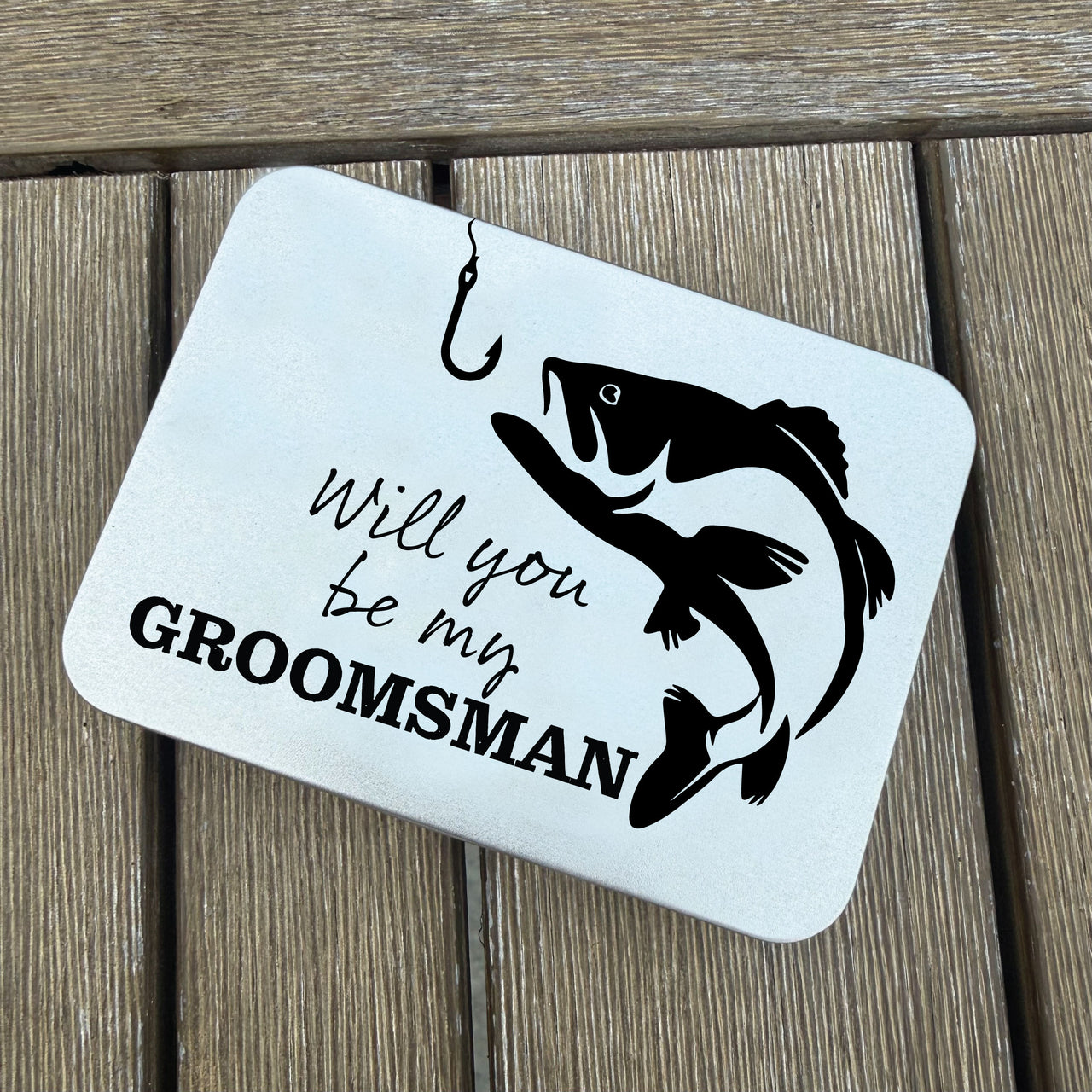 Groomsman Fishing Lure + Tin