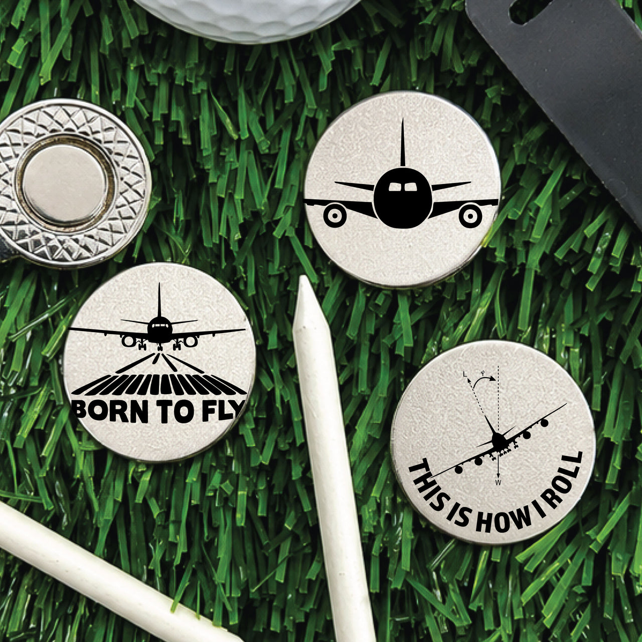 Commercial Pilot Golf Ball Marker Set of 3