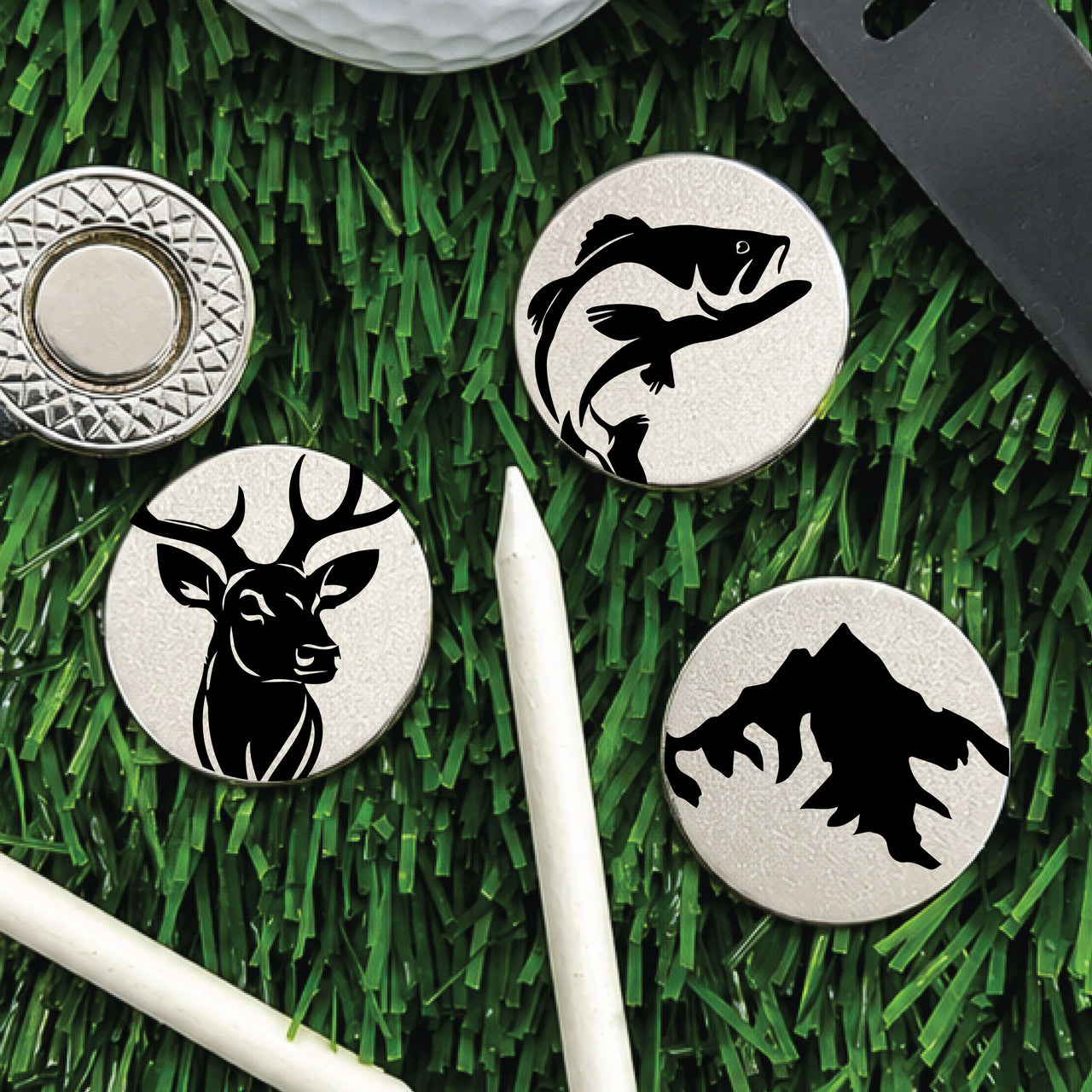 Sportsman Golf Ball Marker Set of 3