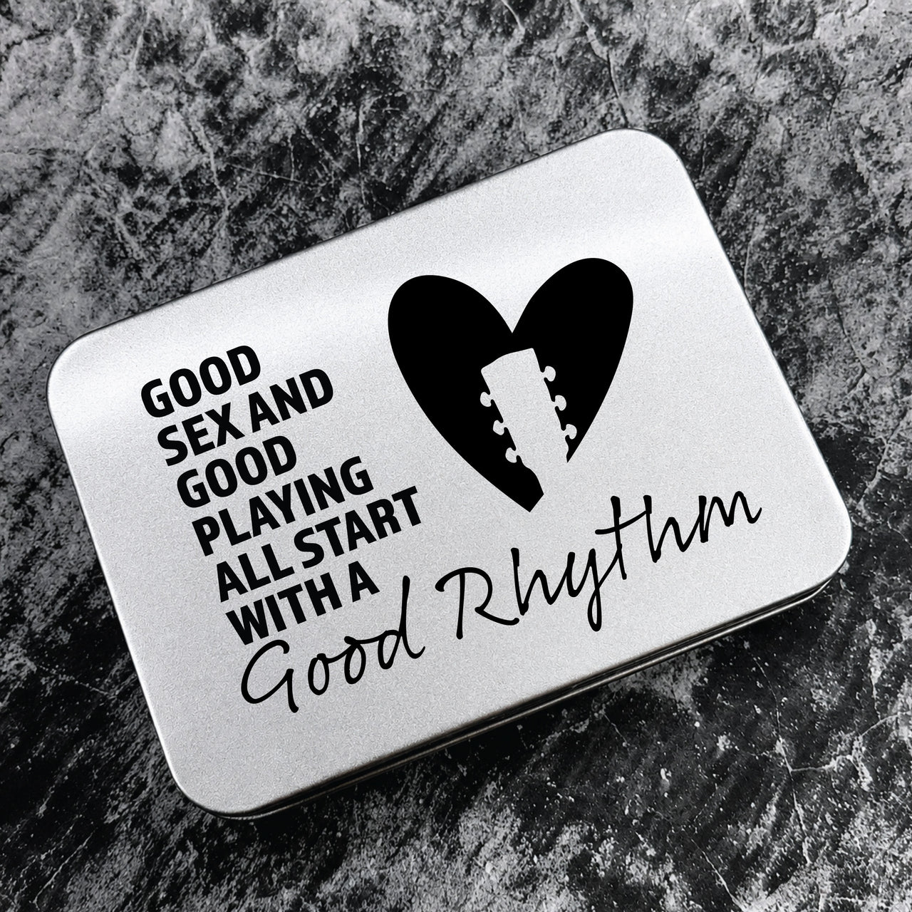 The Good Rhythm Guitar Pick + Tin