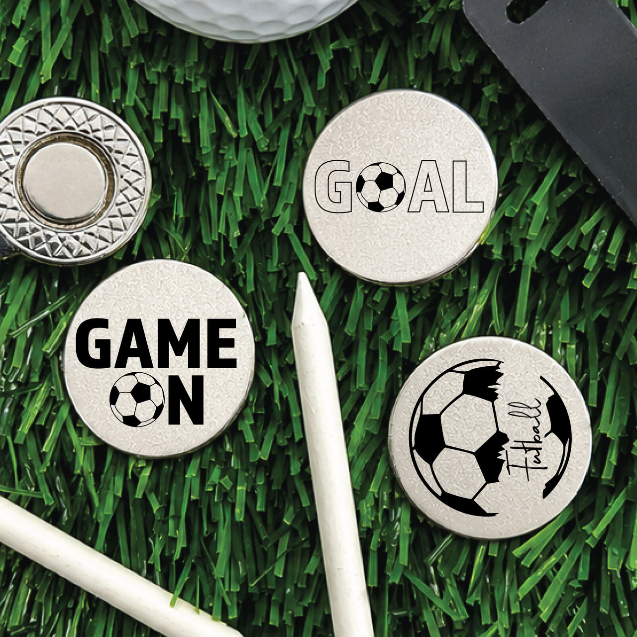 Soccer Golf Ball Marker Set of 3
