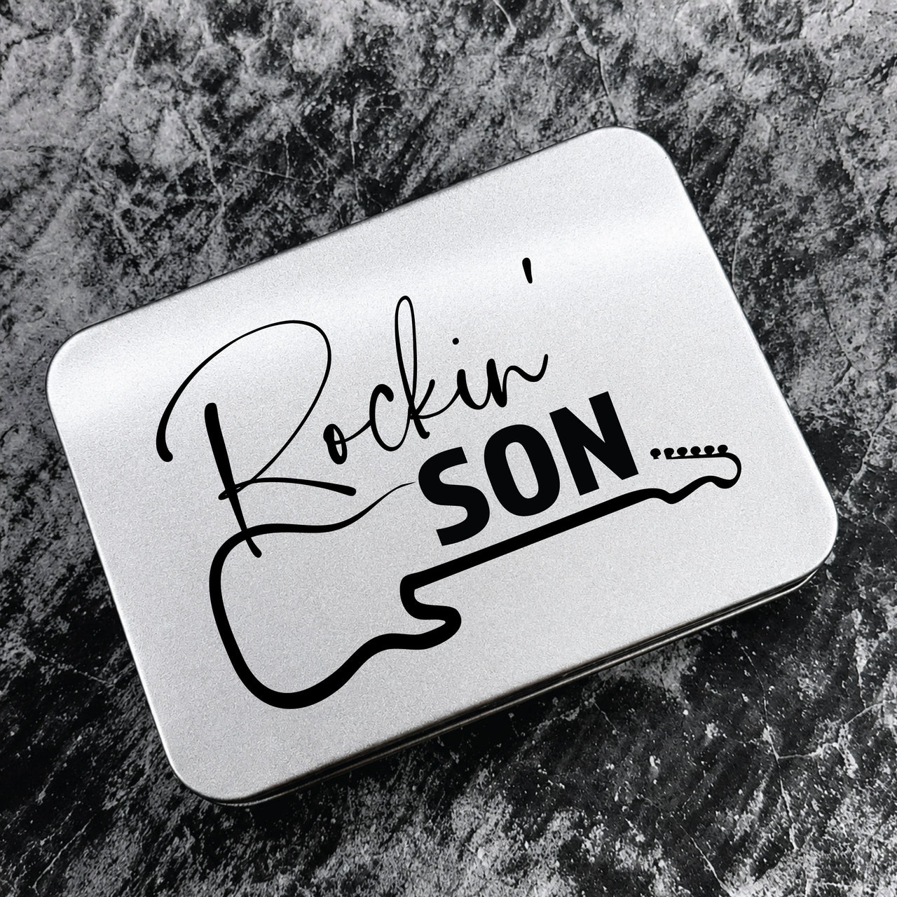 The Rockin Son Guitar Pick + Tin