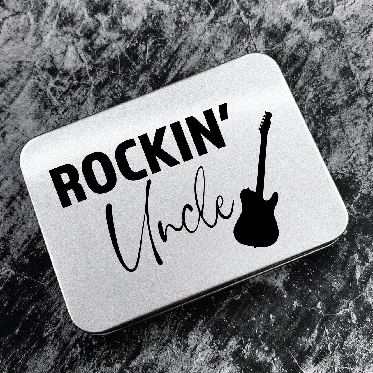 The Rockin Uncle Guitar Pick + Tin