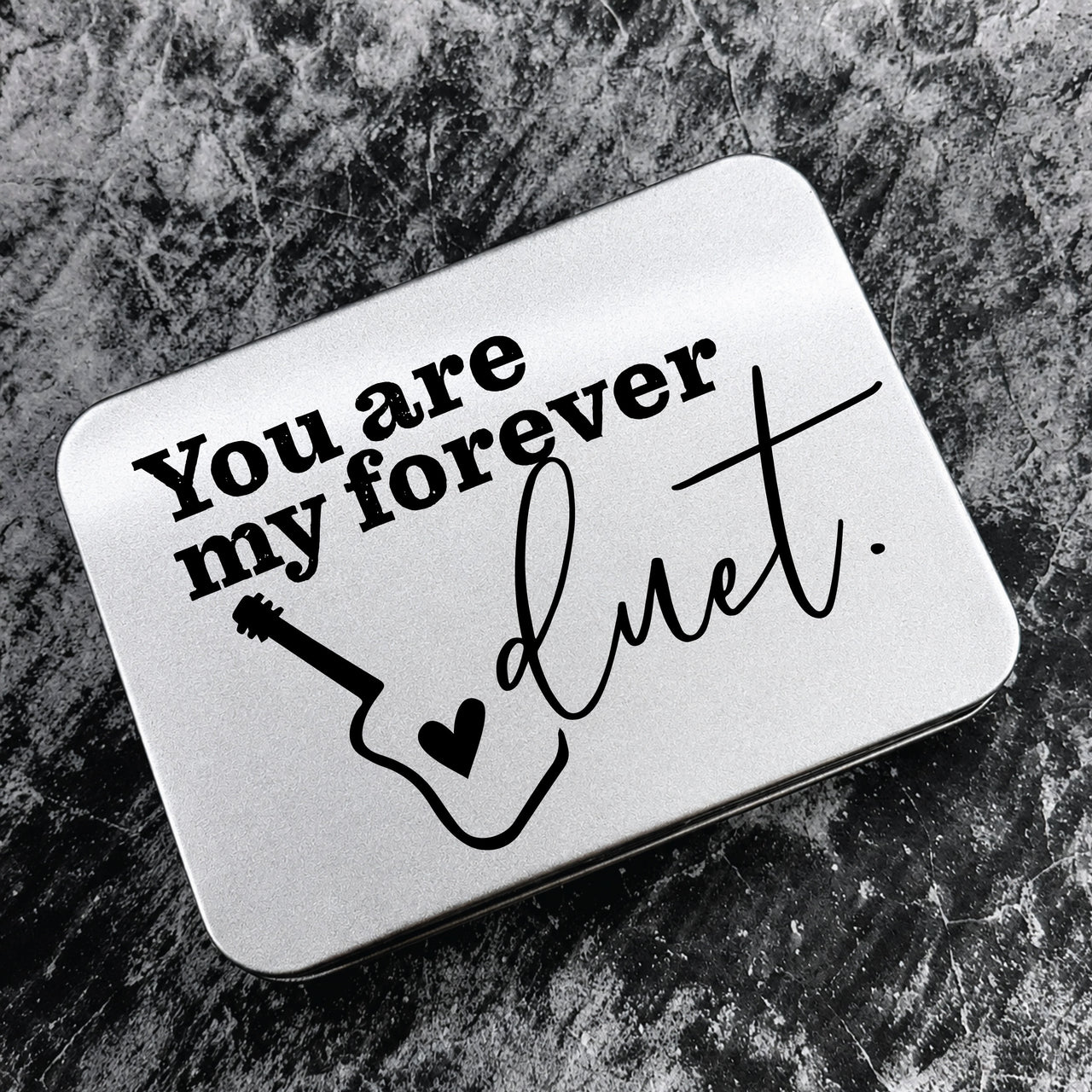 The Forever Duet Guitar Pick + Tin