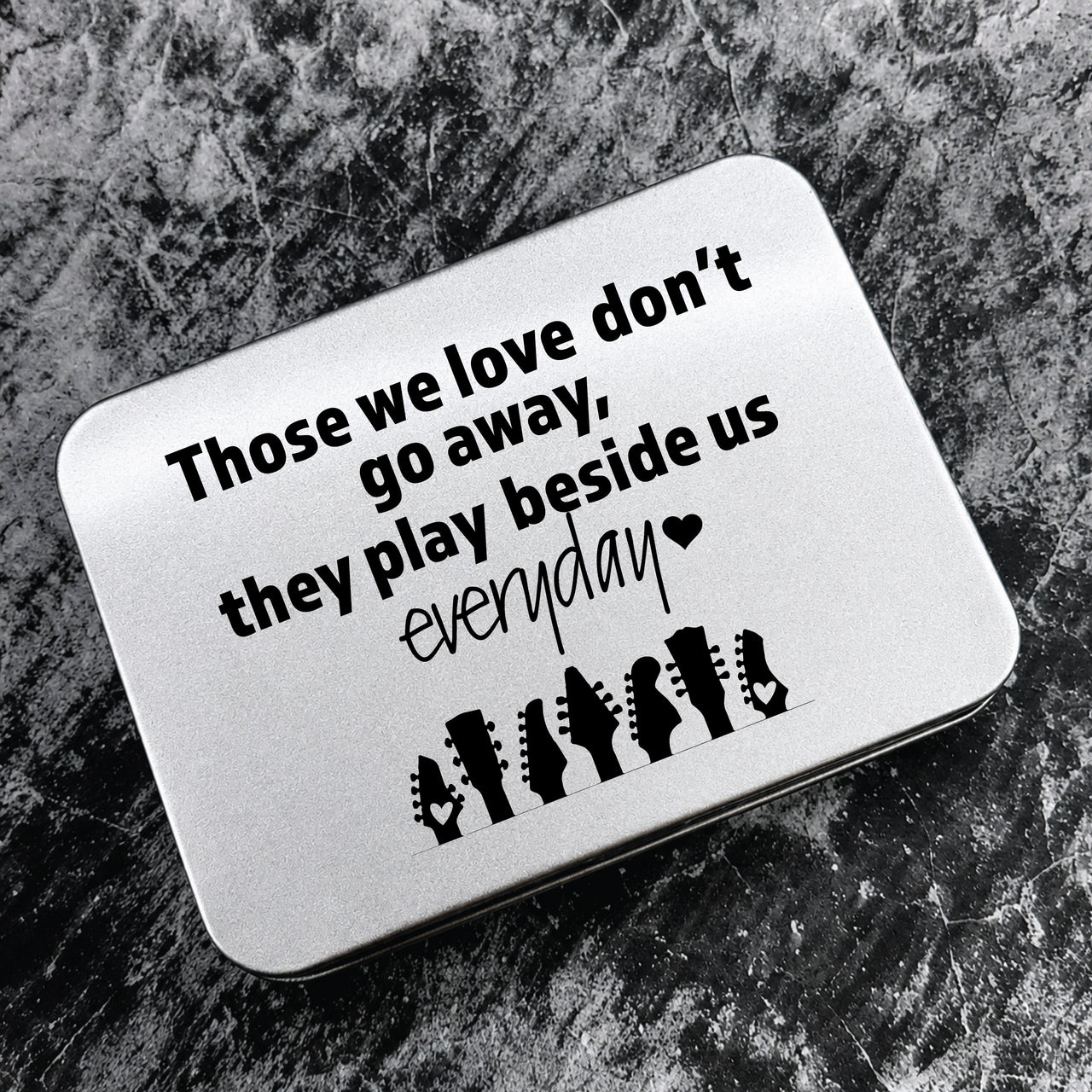 The Play Beside Us Guitar Pick + Tin