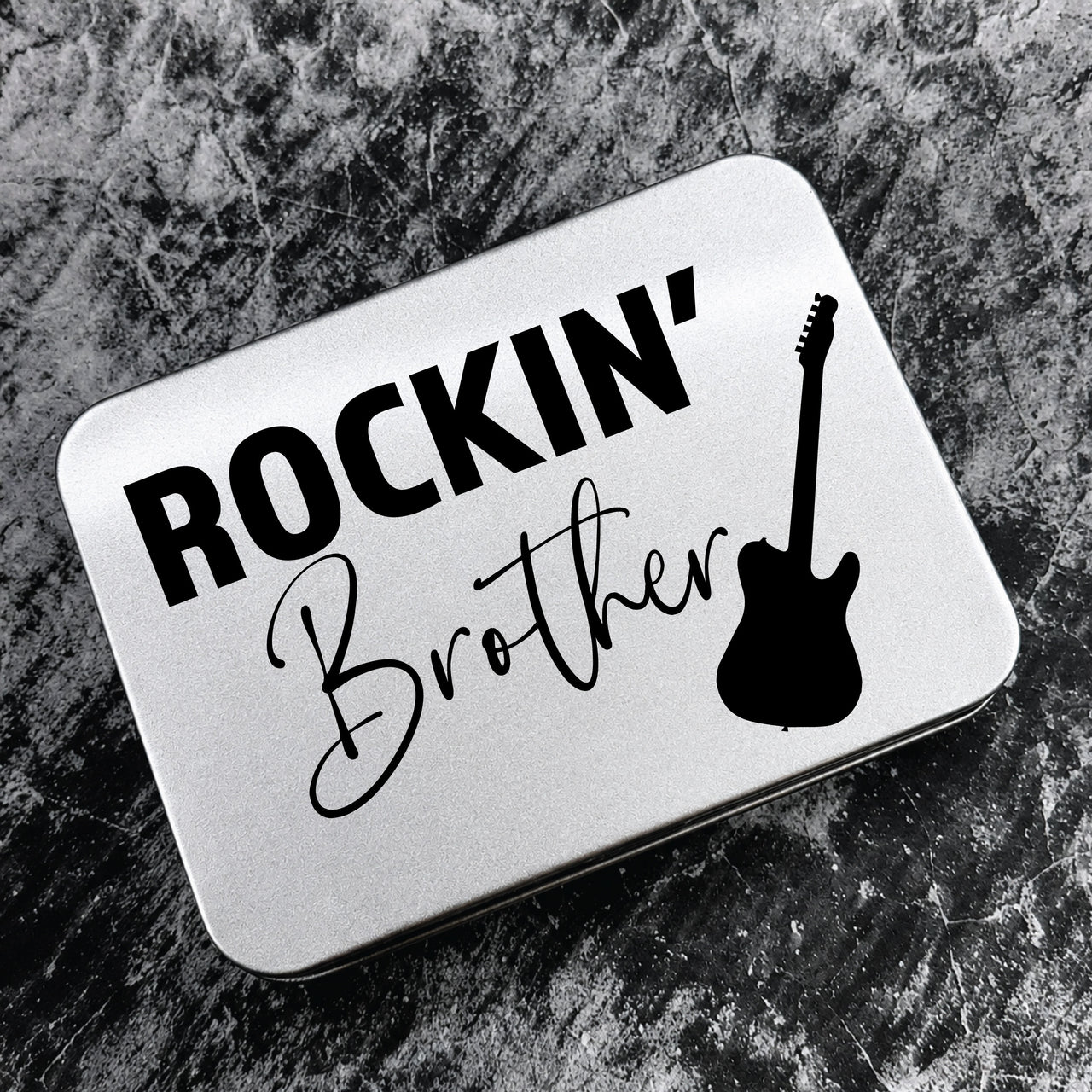 The Rockin Brother Guitar Pick + Tin