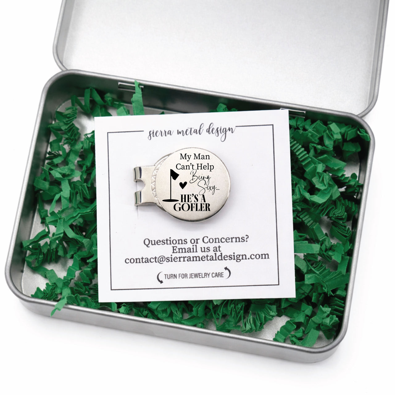 Sexy Golfer Golf Ball Marker + Tin