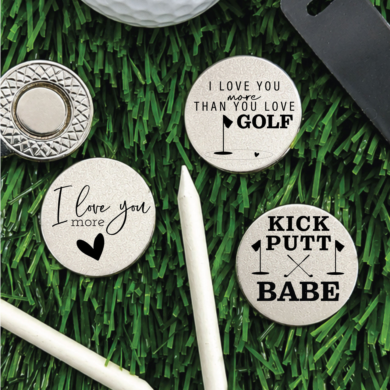 “I Move You More” Golf Ball Marker Set of 3