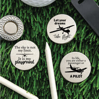 Thumbnail for Small Plane Pilot Golf Ball Marker Set of 3