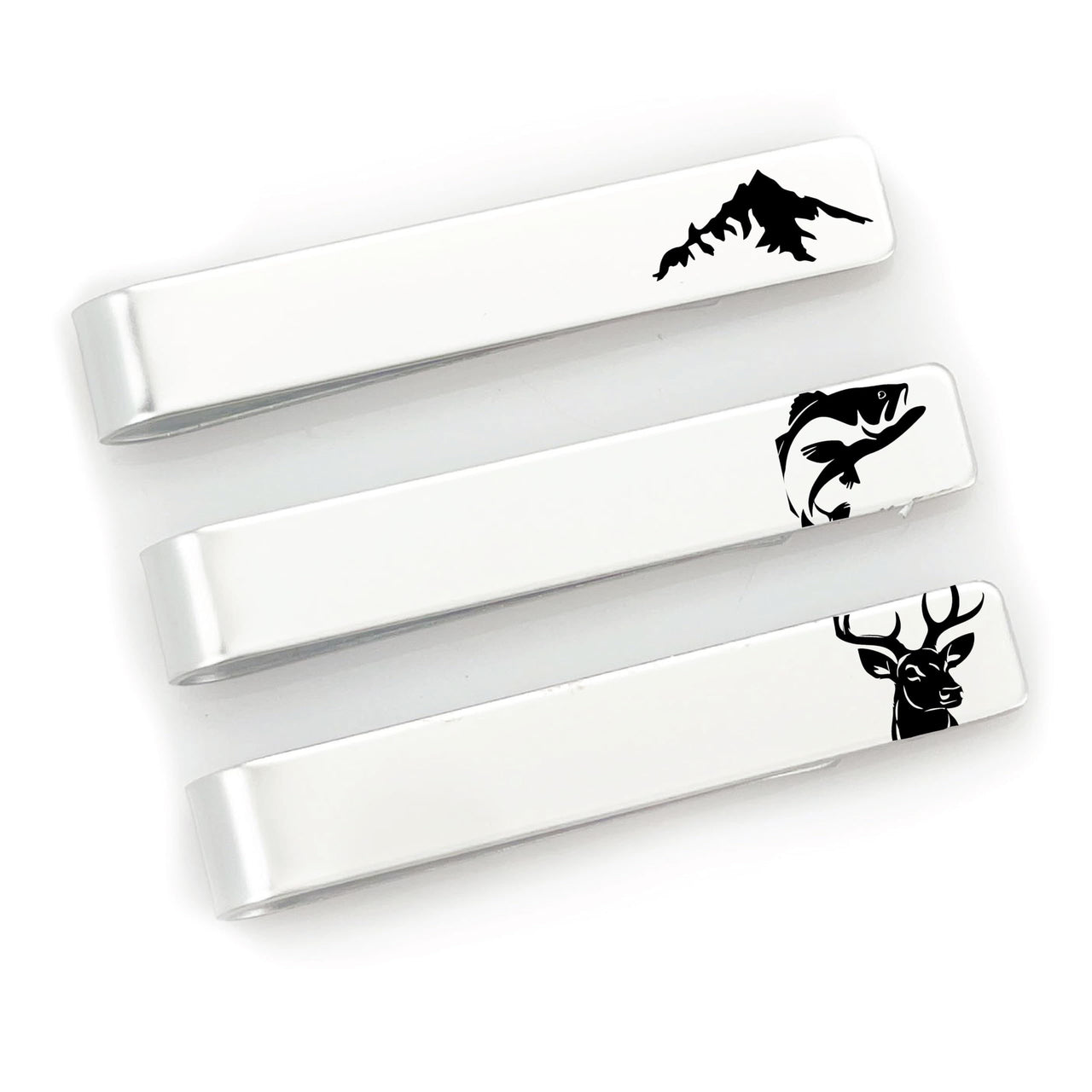 Sportsman Tie Clip Set of 3