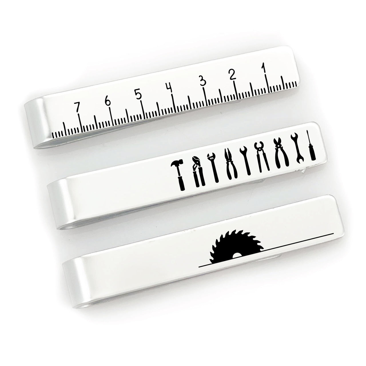 Construction Tie Clip Set of 3