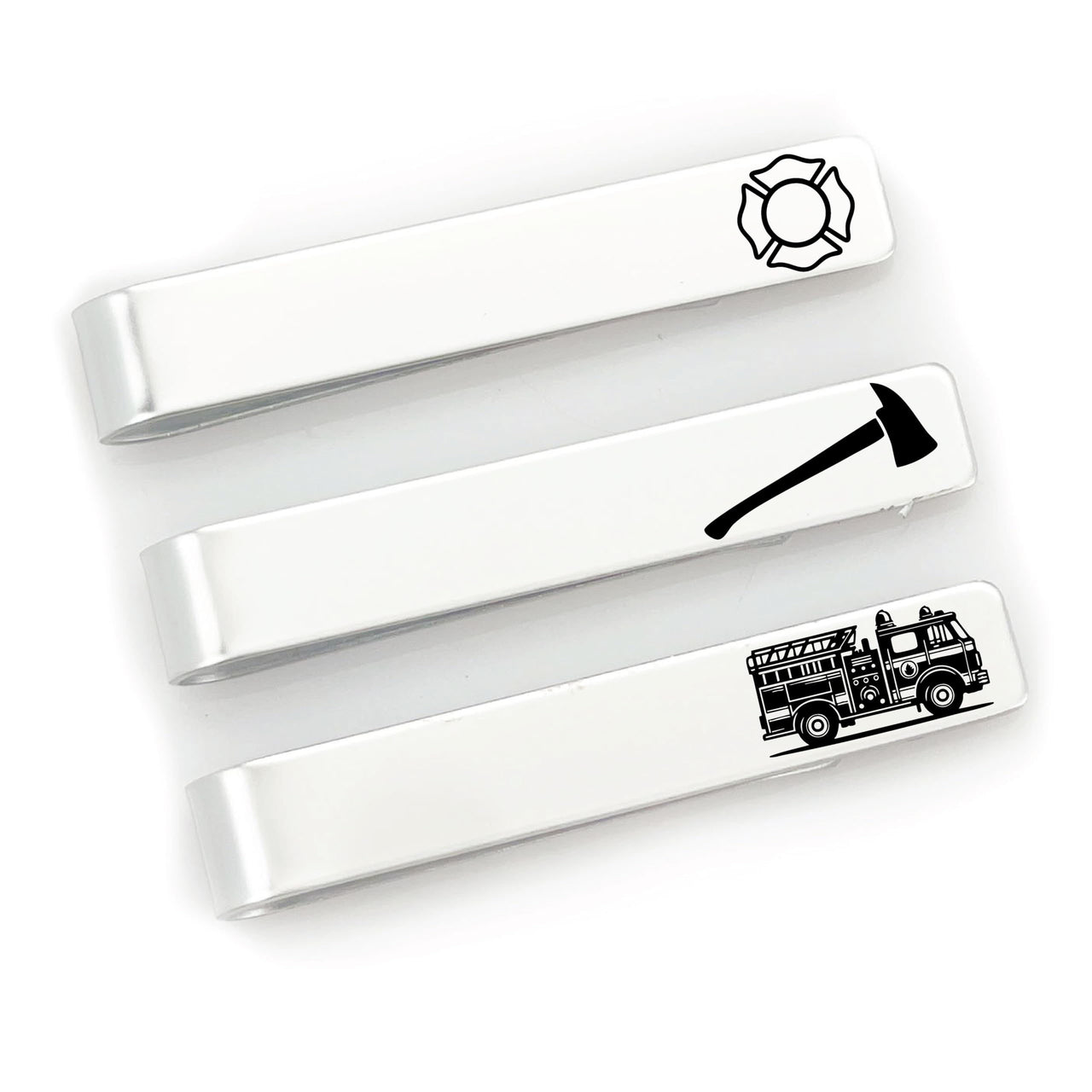 Firefighter Tie Clip Set of 3