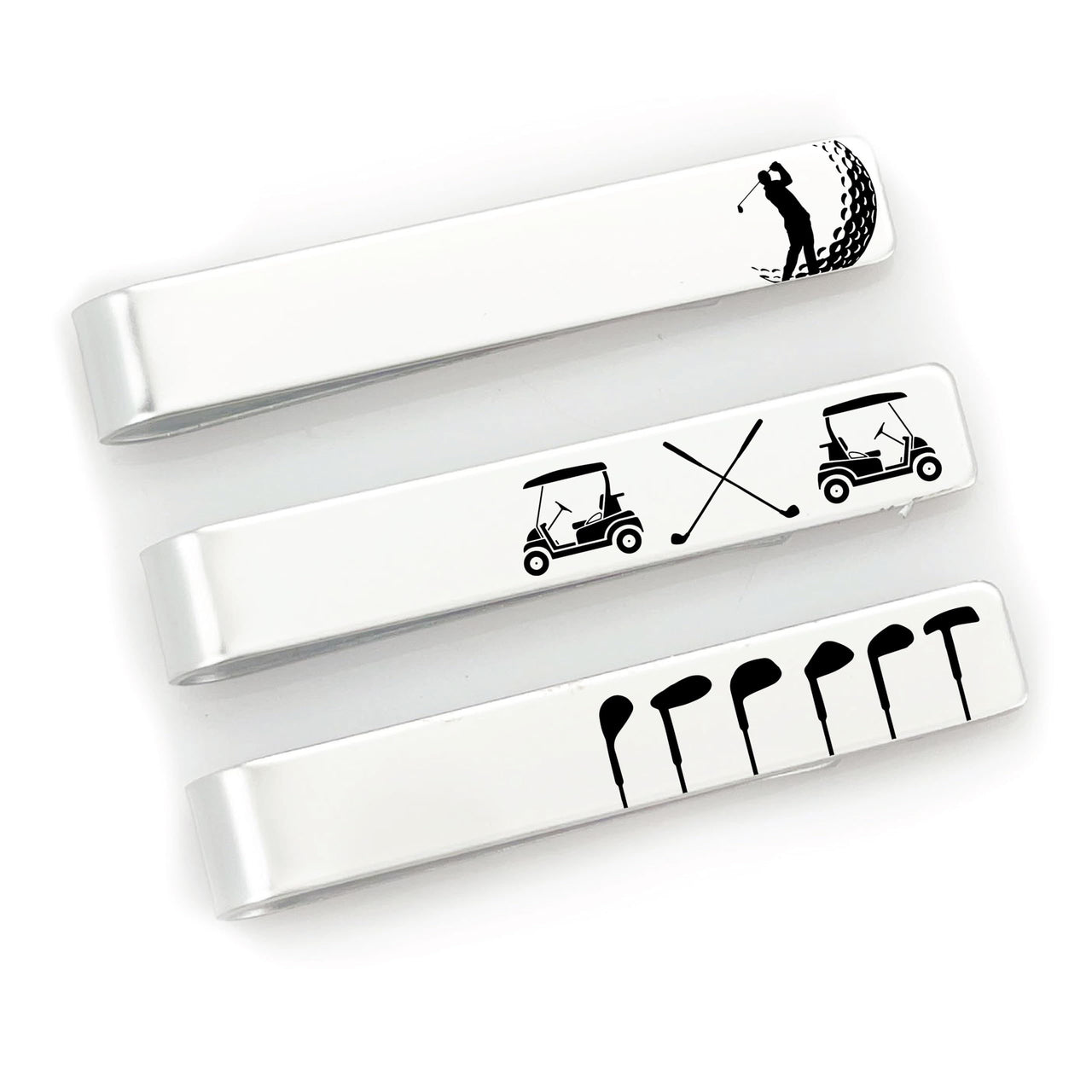 Golf Tie Clip Set of 3