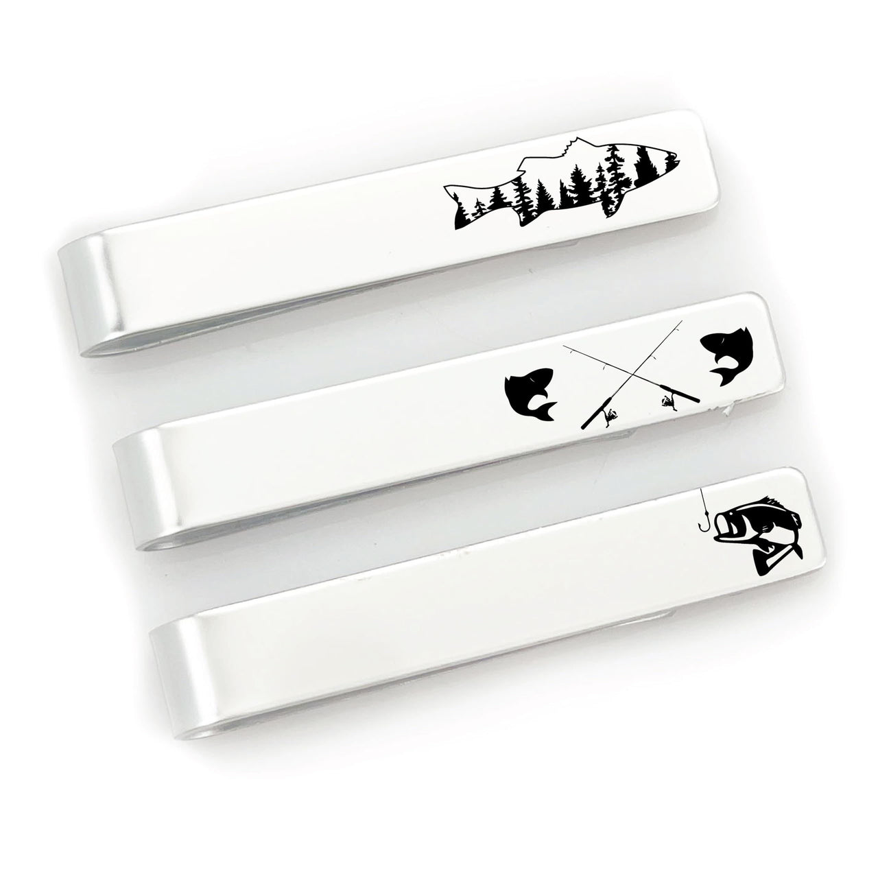Fishing Tie Clip Set of 3
