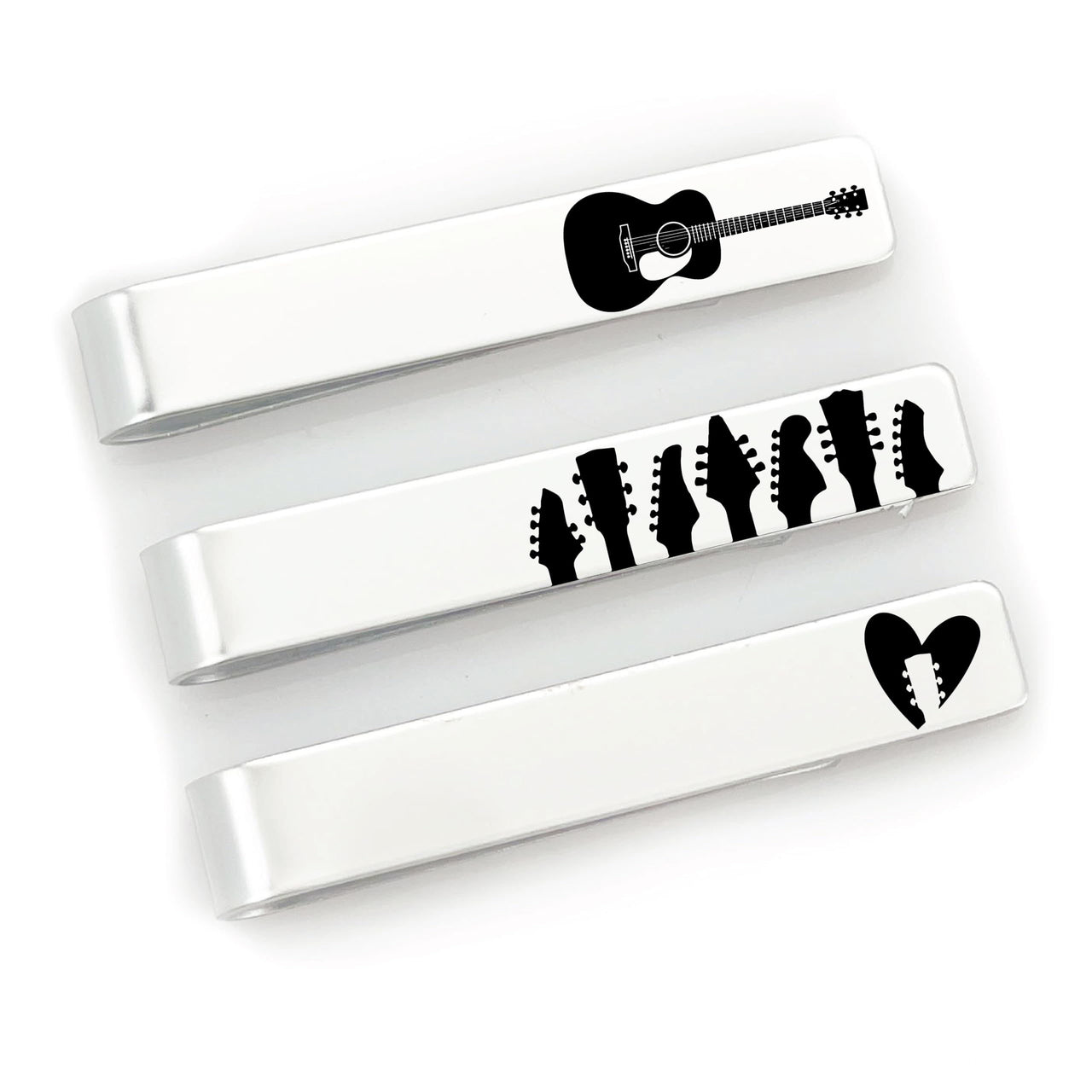 Guitar Tie Clip Set of 3