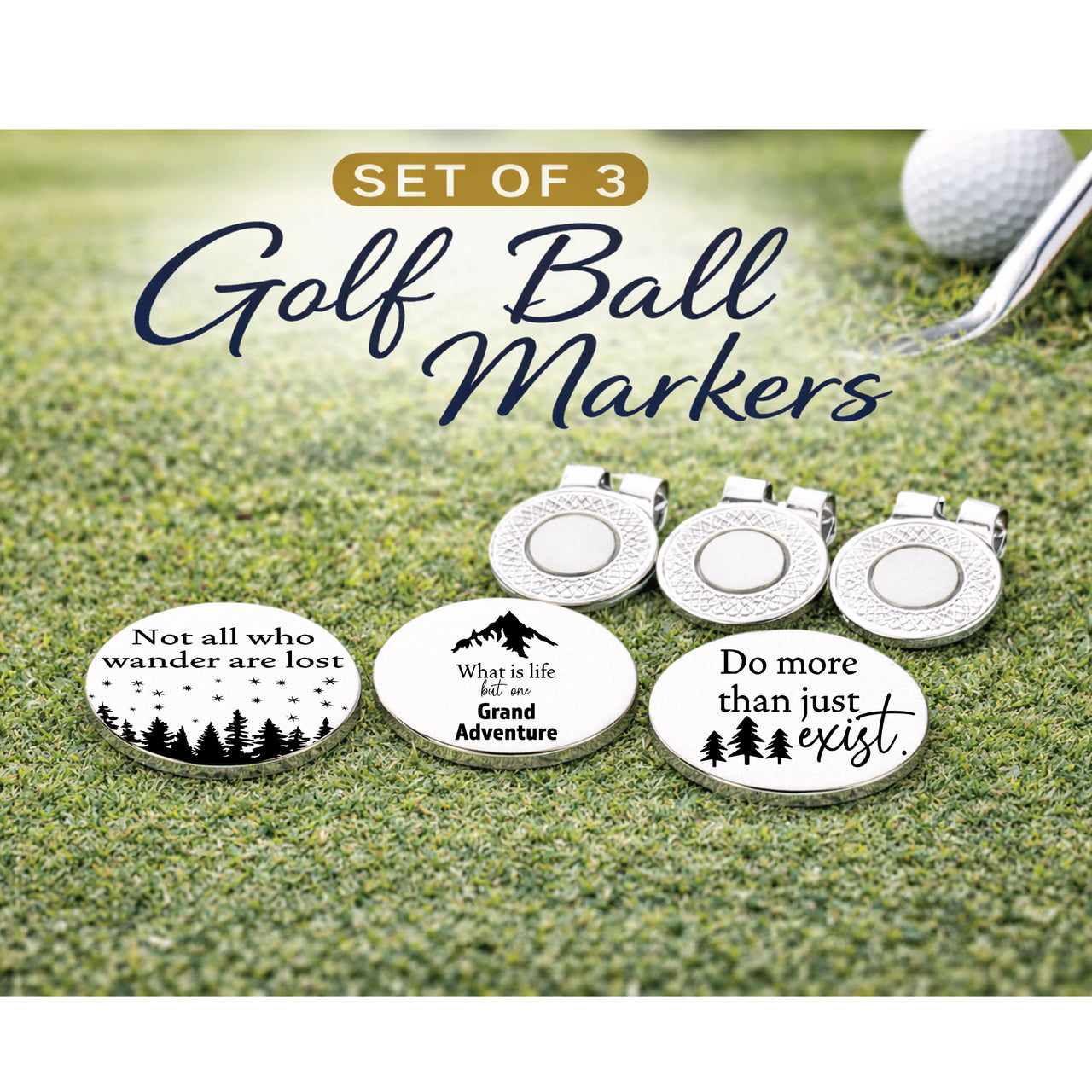 Adventure Golf Ball Marker Set of 3