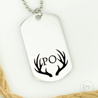 Thumbnail for Dog Tag Antlers Necklace