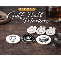 Thumbnail for Baseball Golf Ball Marker Set of 3