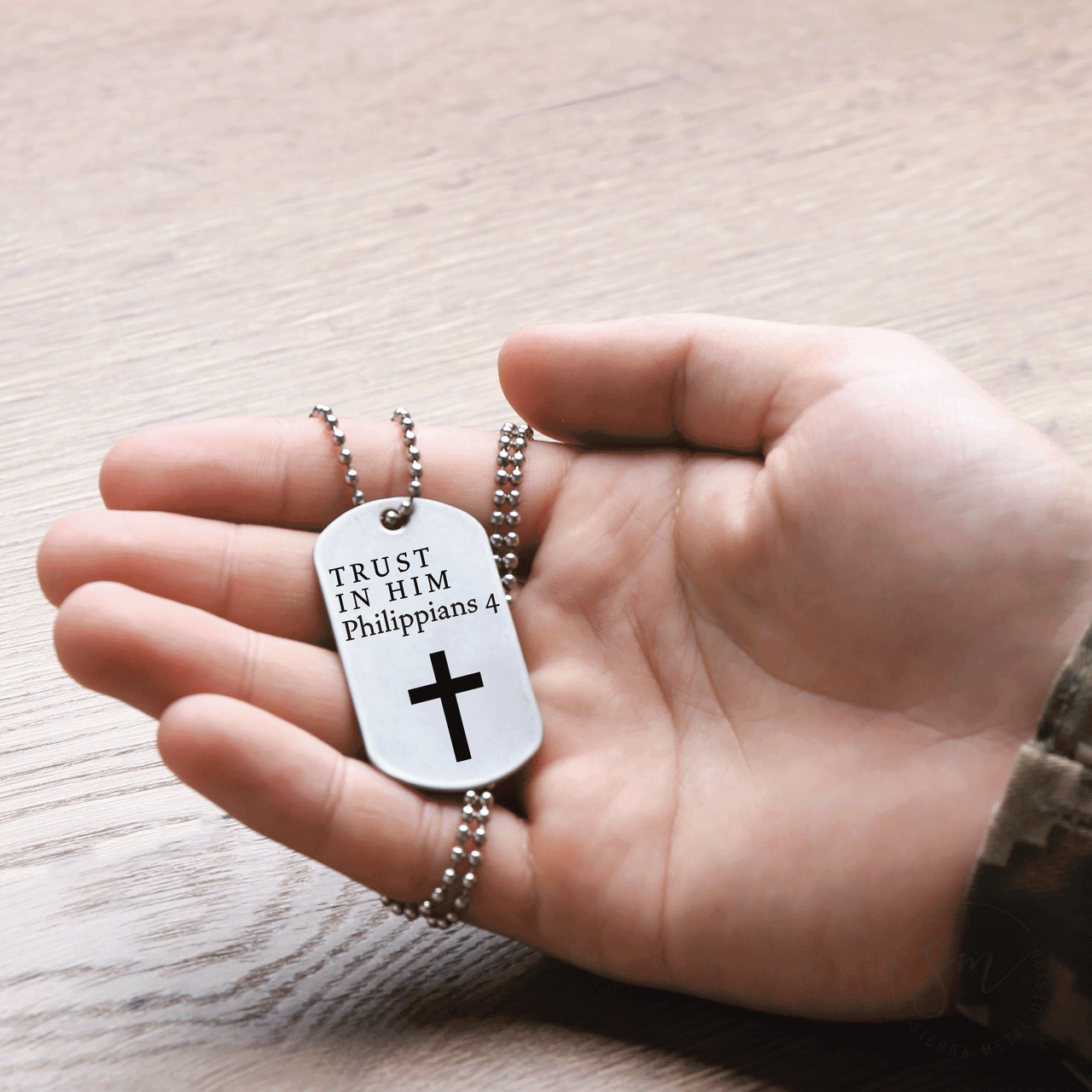 Dog Tag Bible Verse Necklace