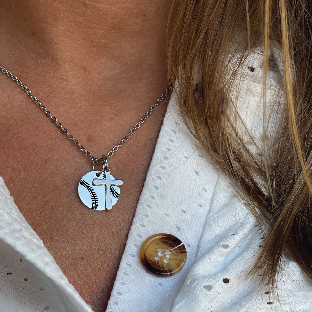 The Catch Necklace with Cross