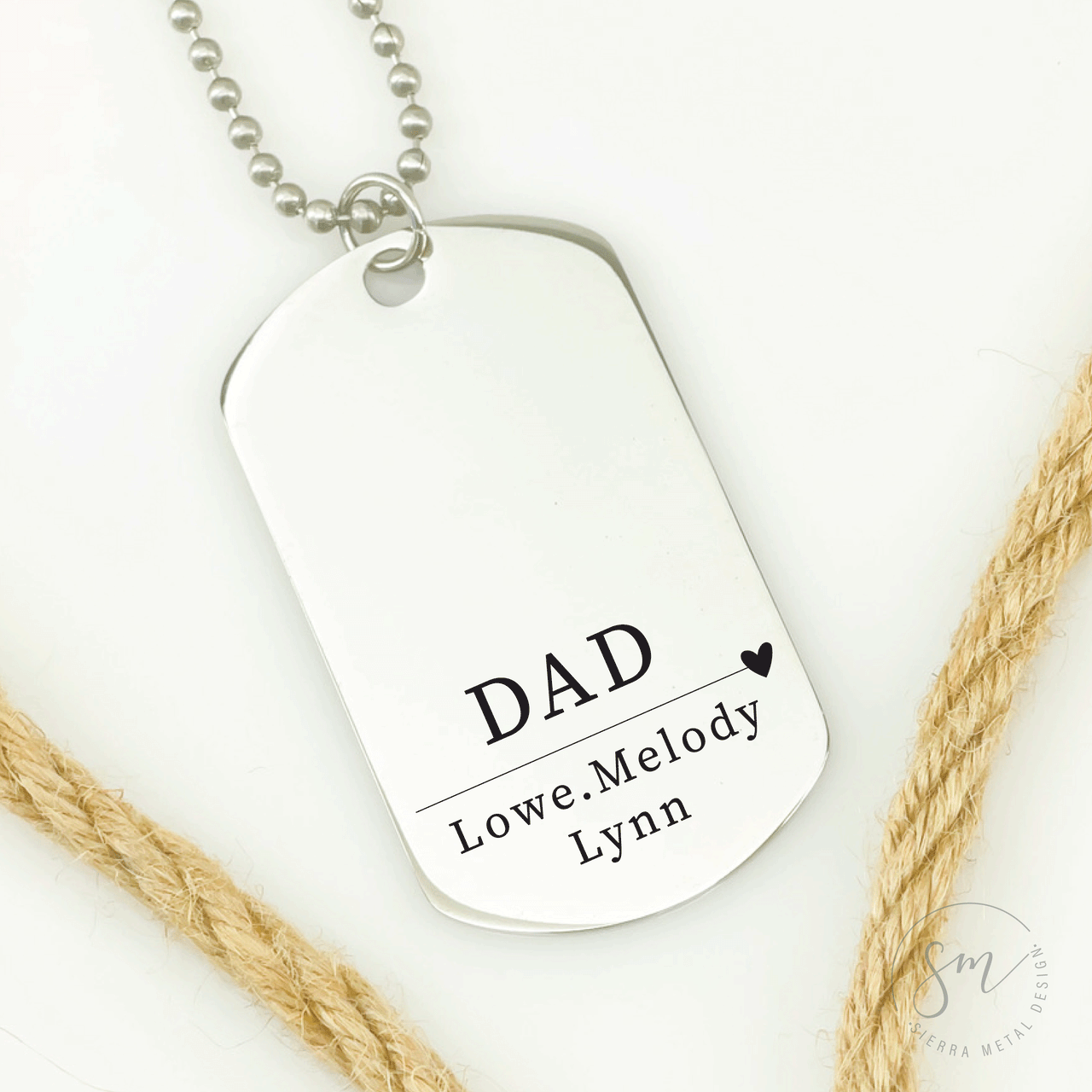 Dog Tag Dad Necklace