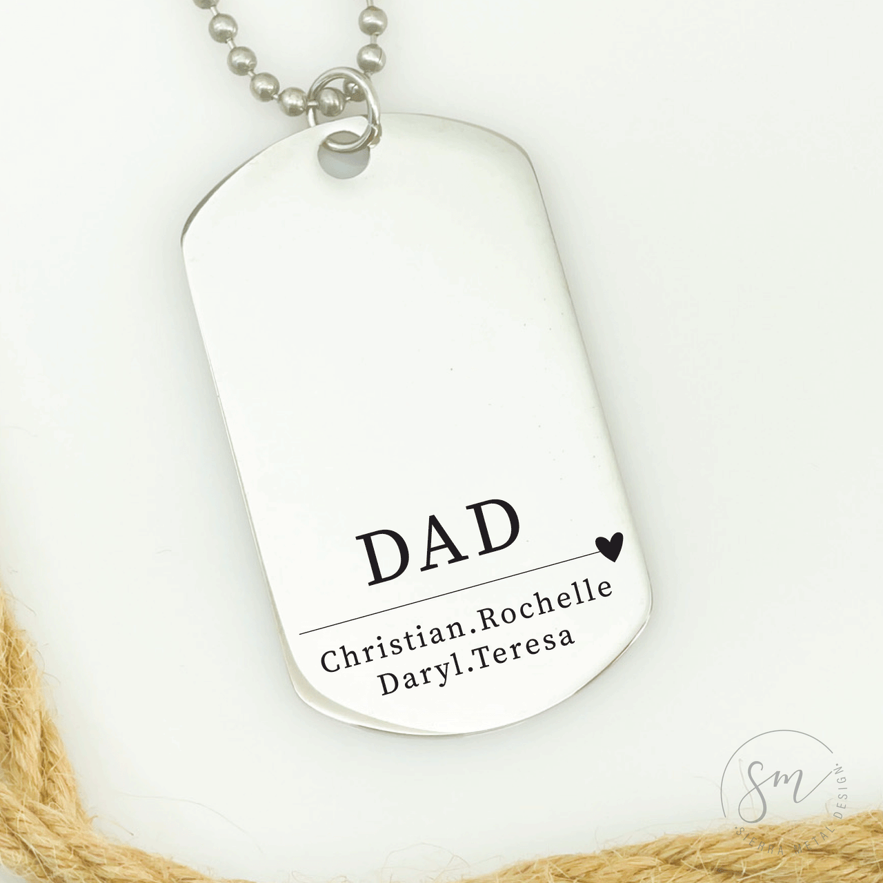 Dog Tag Dad Necklace