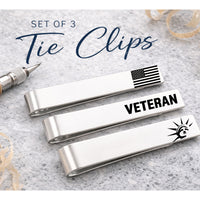 Thumbnail for Veteran & USA Tie Clip Set of 3