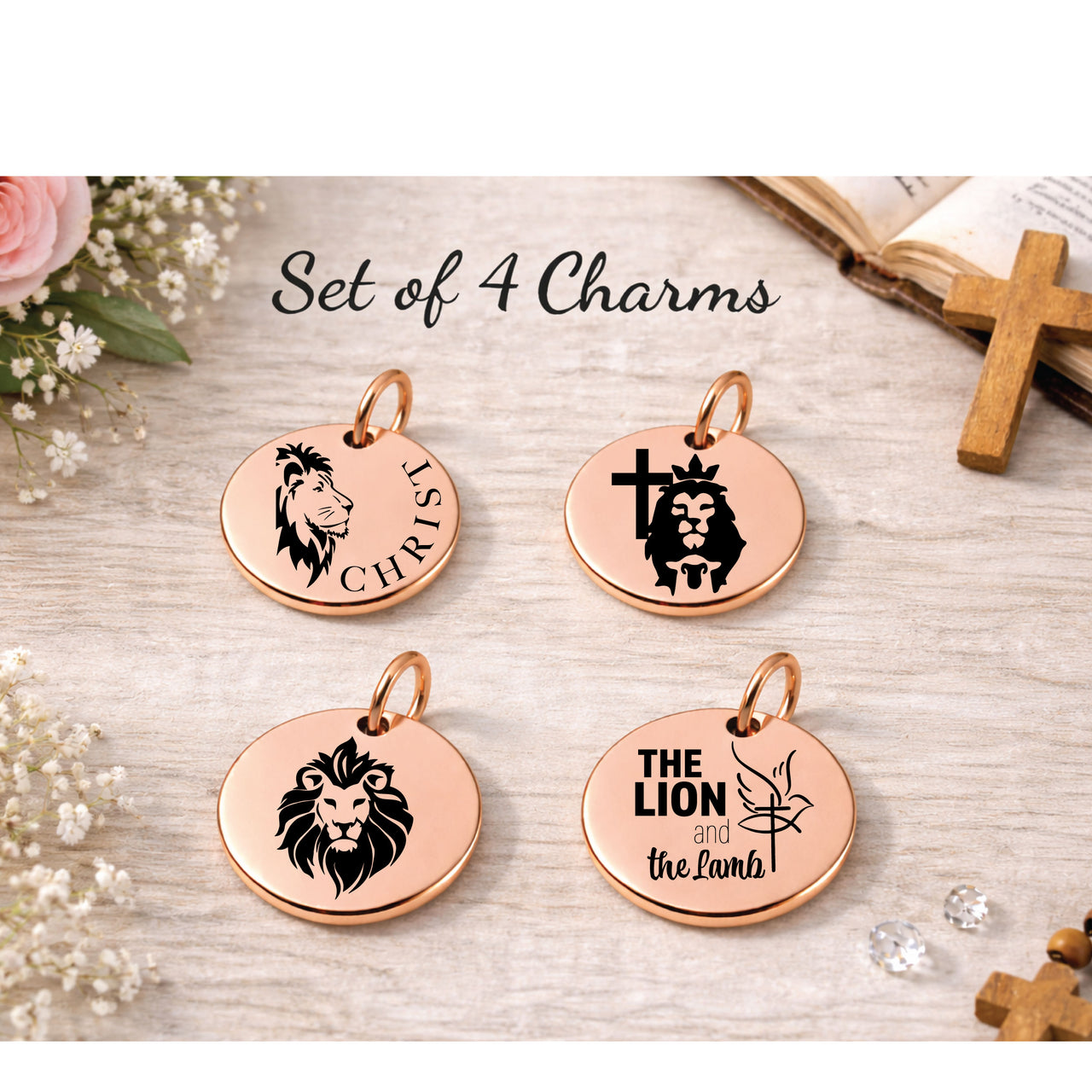 Lion and the Lamb Charm Set