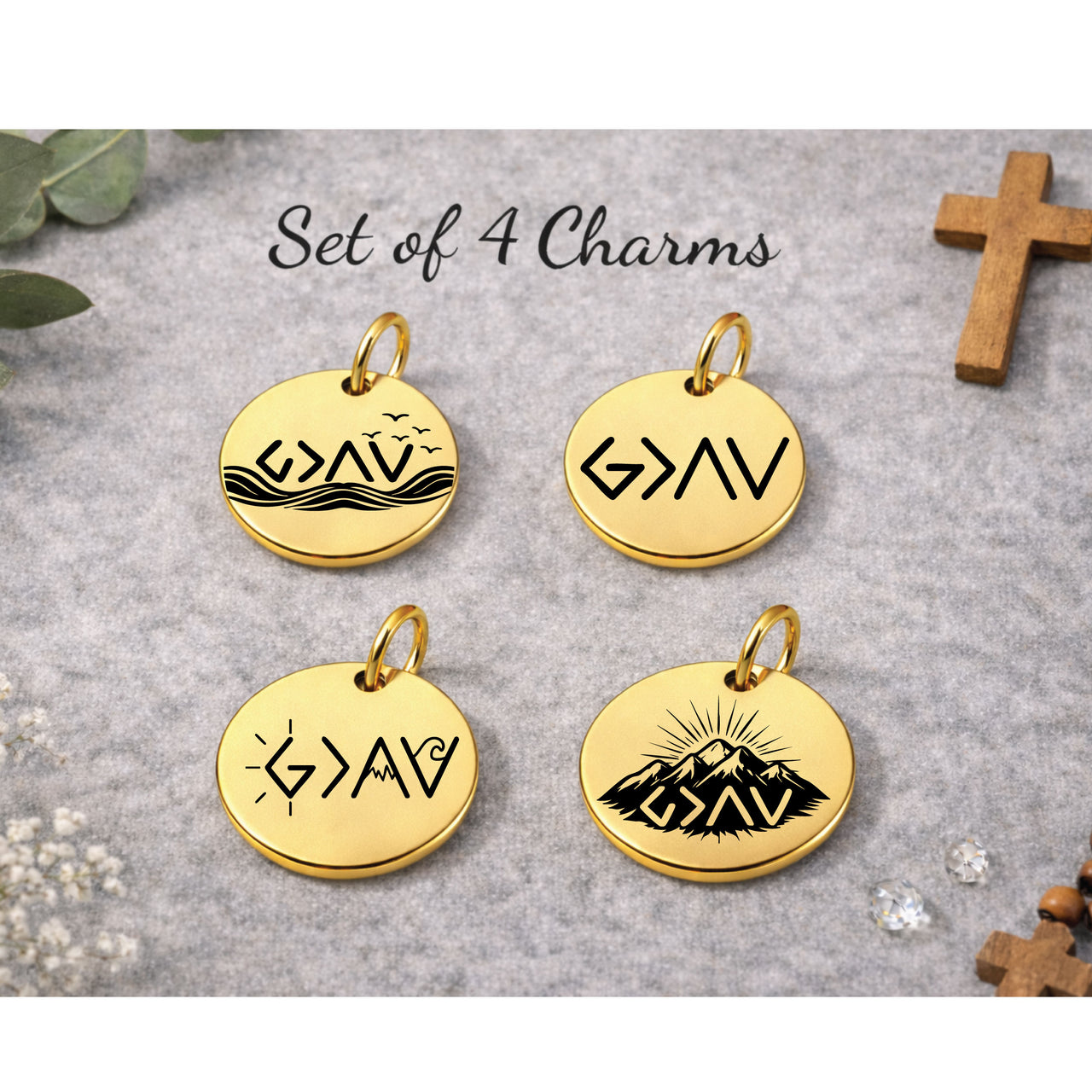 “God Is Greater Than the Highs and Lows” Charm Set