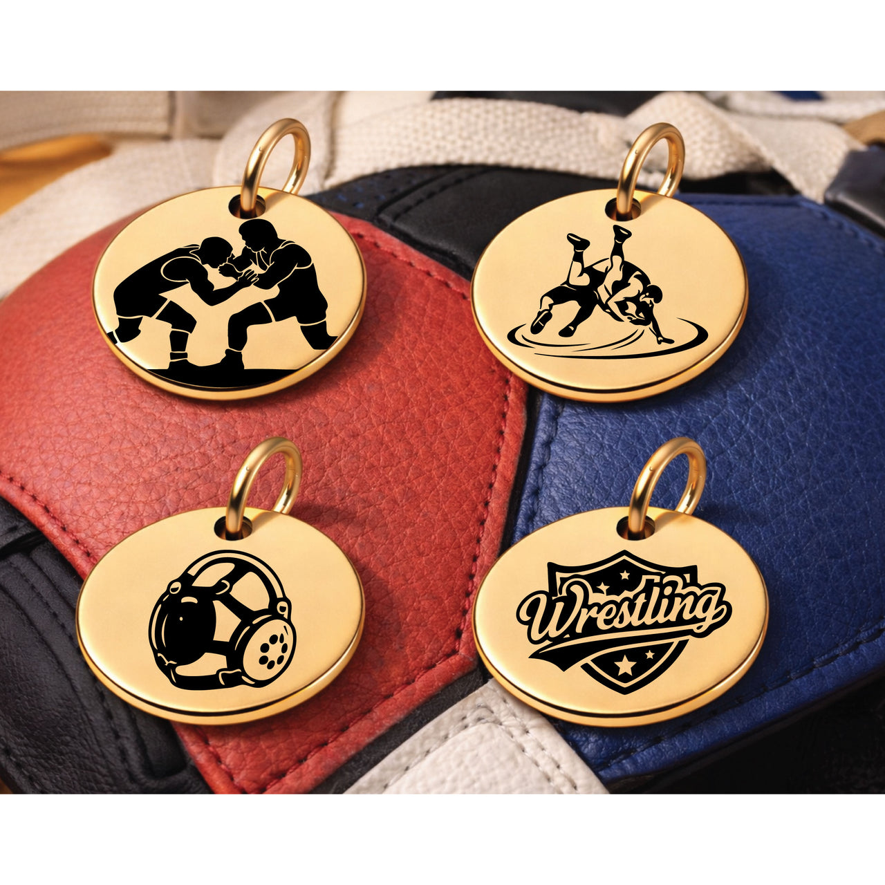 Wrestling Sports Charm Set