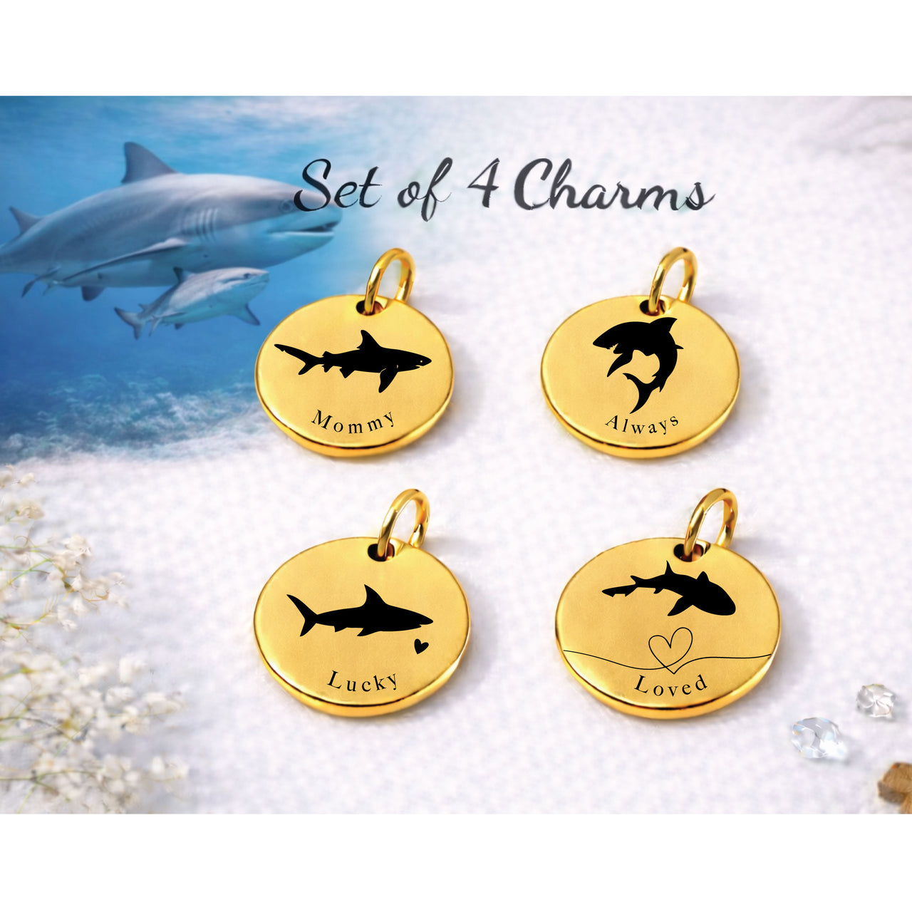 Mama Dino Charm Set
