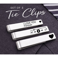 Thumbnail for Music “I Love You” Tie Clip Set of 3