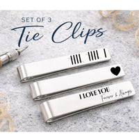 Thumbnail for 11th Anniversary Tie Clip Set of 3