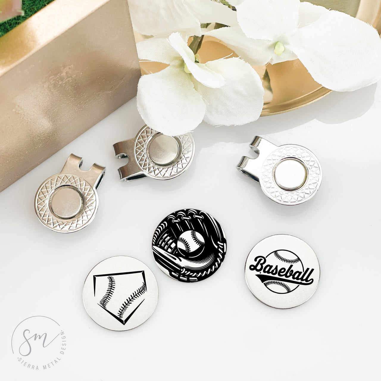 Baseball Golf Ball Marker Set of 3