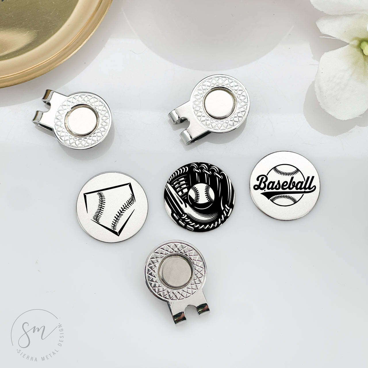 Baseball Golf Ball Marker Set of 3