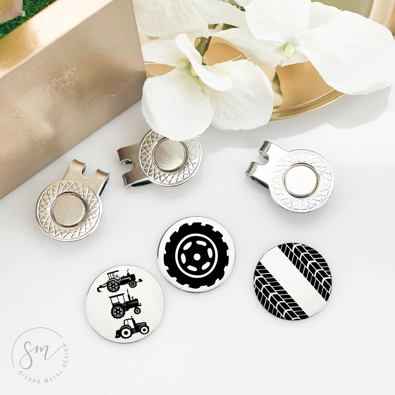 Tractor Golf Ball Marker Set of 3