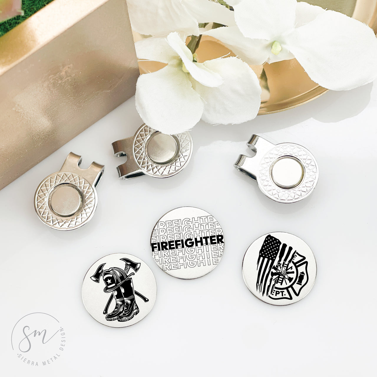 Firefighter Golf Ball Marker Set of 3