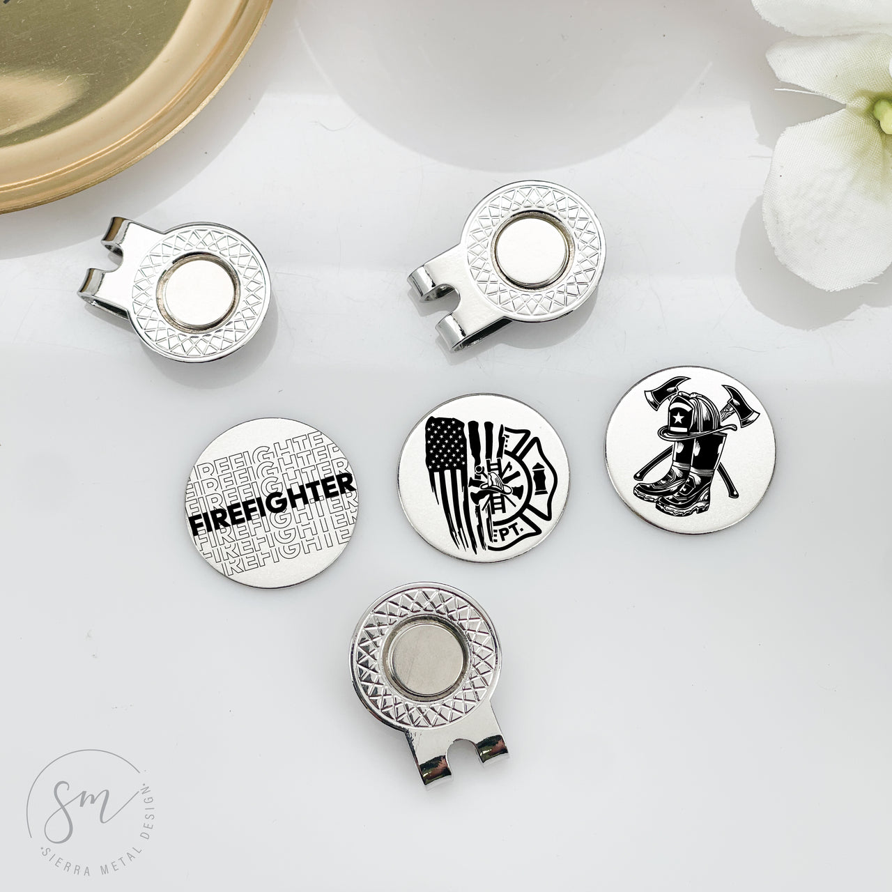 Firefighter Golf Ball Marker Set of 3