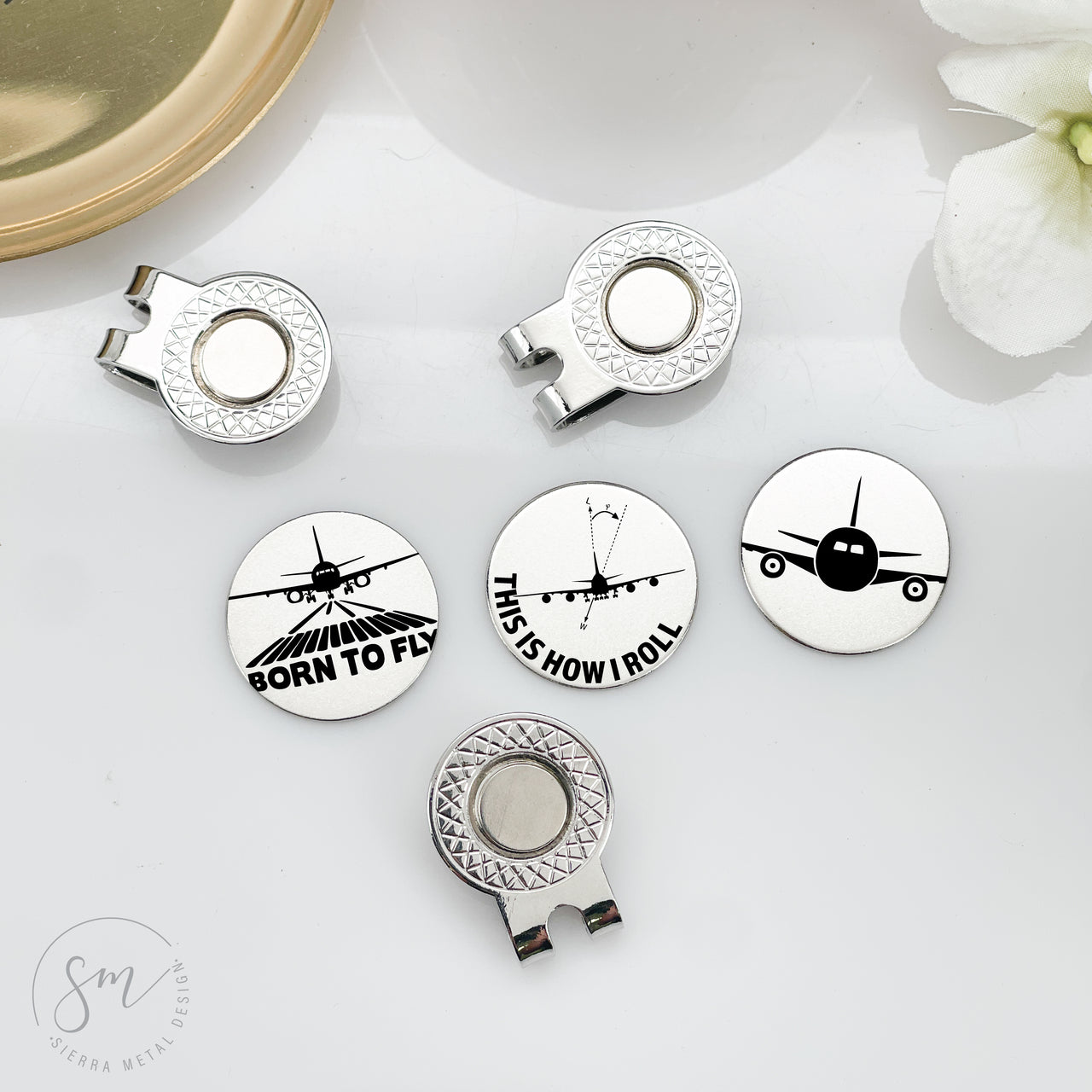 Commercial Pilot Golf Ball Marker Set of 3