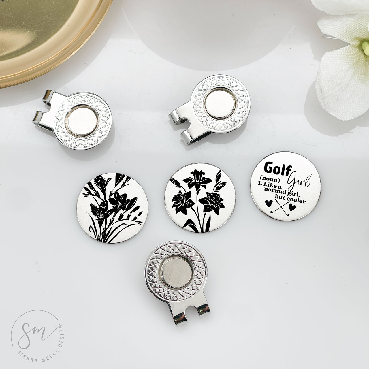 Golfer Girl Golf Ball Marker Set of 3
