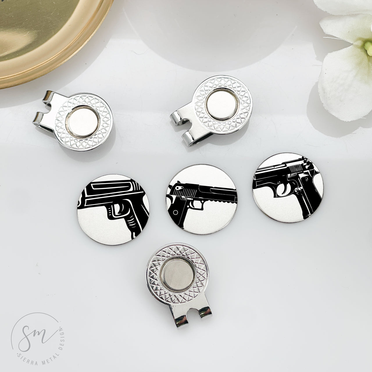 Gun Golf Ball Marker Set of 3