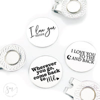Thumbnail for “I Love You to the Moon and Back” Golf Ball Marker Set of 3