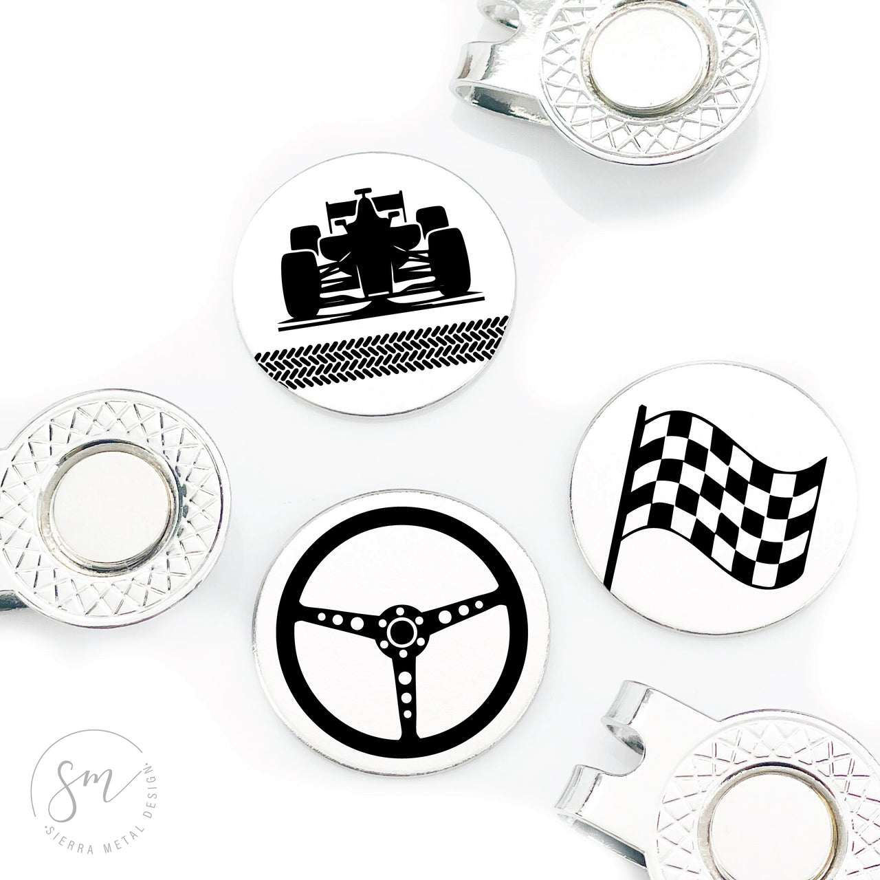 Racing Golf Ball Marker Set of 3