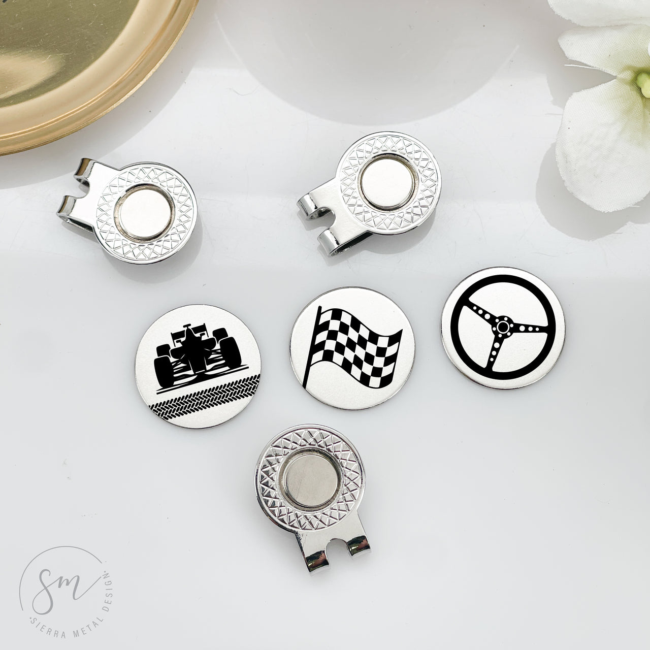 Racing Golf Ball Marker Set of 3